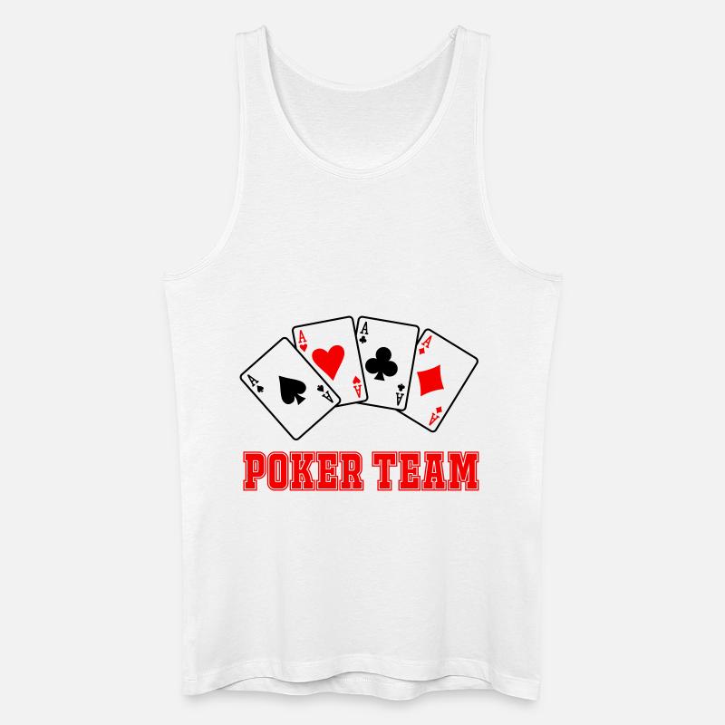 Poker Team - Männer Bio Tank Top - Weiß