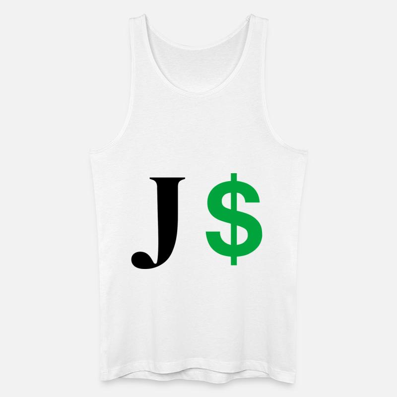 Buchstabe j Dollar - Männer Bio Tank Top - Weiß