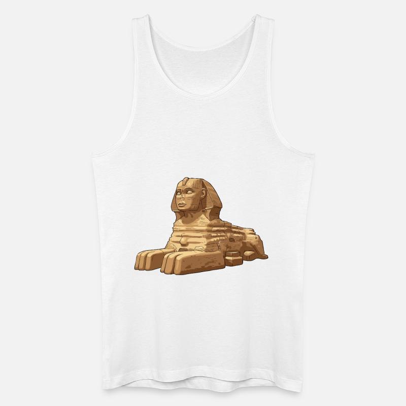 Sphinx von Gizeh - Männer Bio Tank Top - Weiß