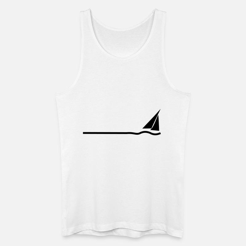 Regatta 3 (monochrom) - Männer Bio Tank Top - Weiß