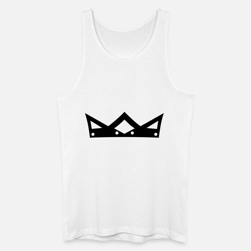 Crown - Männer Bio Tank Top - Weiß