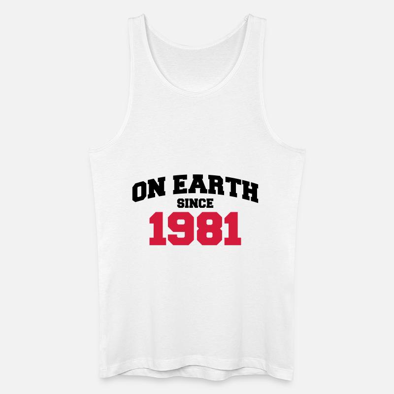 on earth 1981 - Männer Bio Tank Top - Weiß