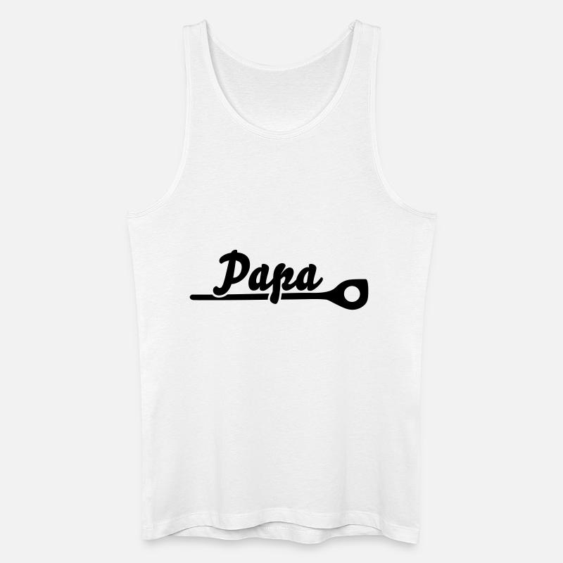 Papa - koch - Männer Bio Tank Top - Weiß
