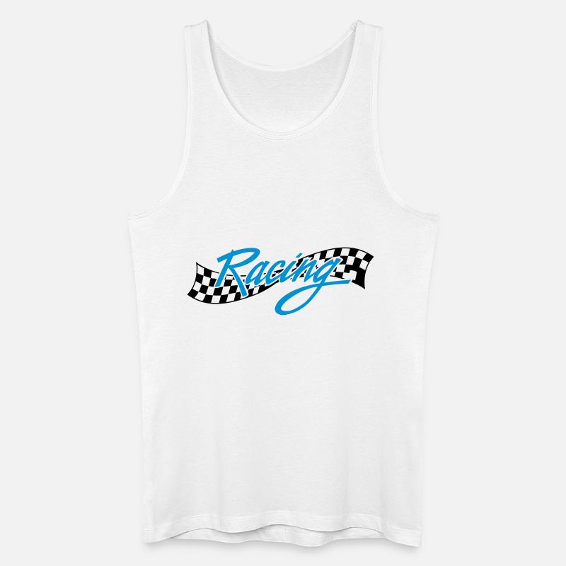 Racing - Männer Bio Tank Top - Weiß