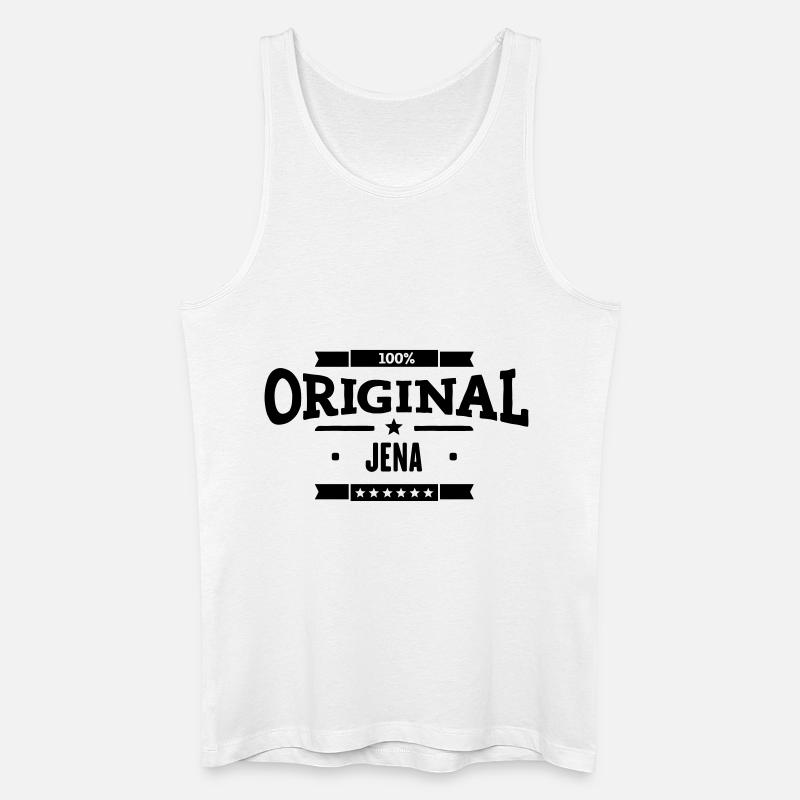 Original Jena - Männer Bio Tank Top - Weiß