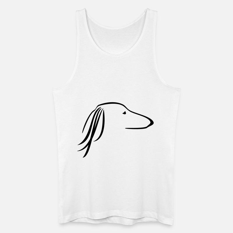 Saluki - Männer Bio Tank Top - Weiß