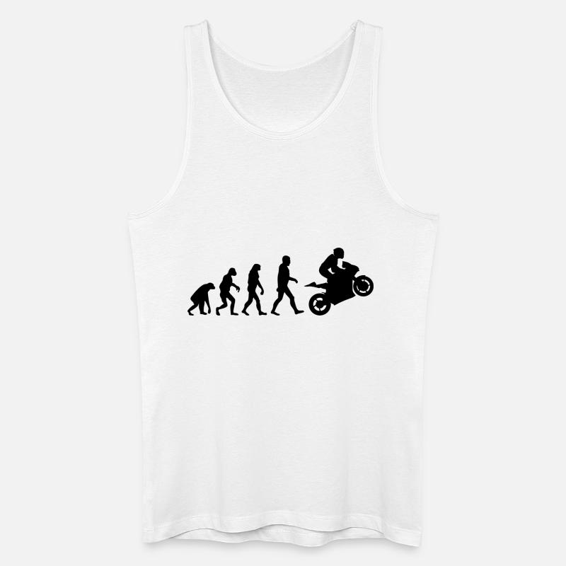 Sport Biker Evolution - Männer Bio Tank Top - Weiß