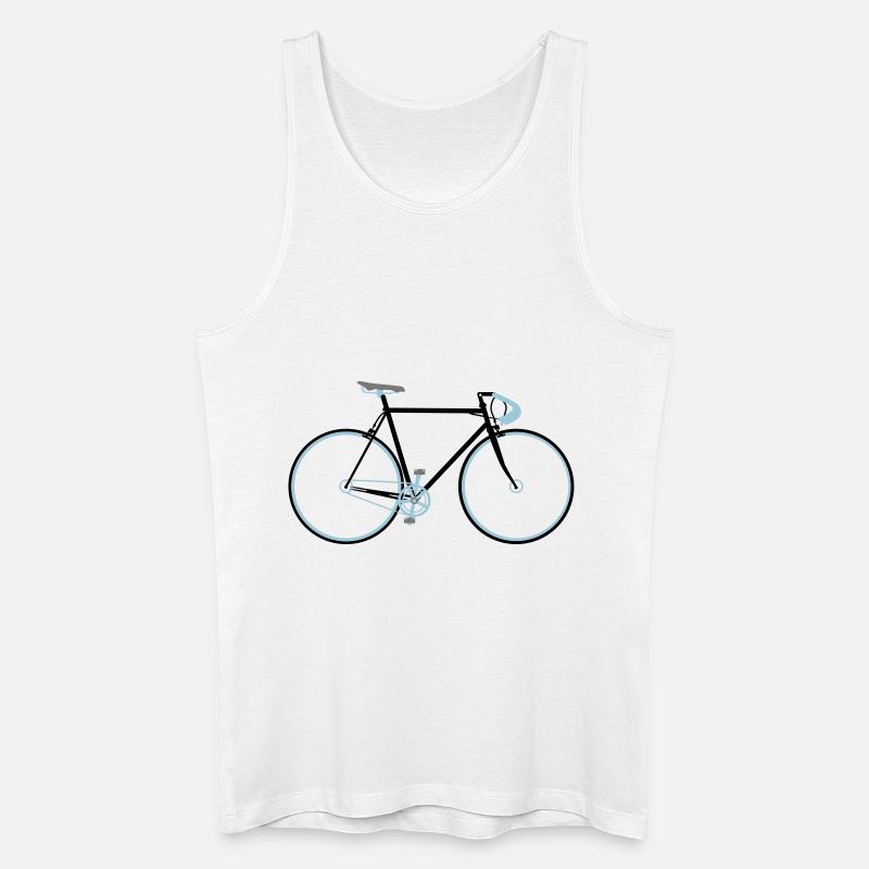 Singlespeed - Männer Bio Tank Top - Weiß