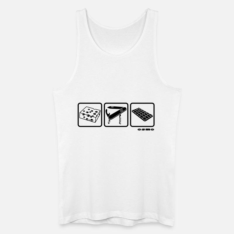 schweizerkaese - Männer Bio Tank Top - Weiß