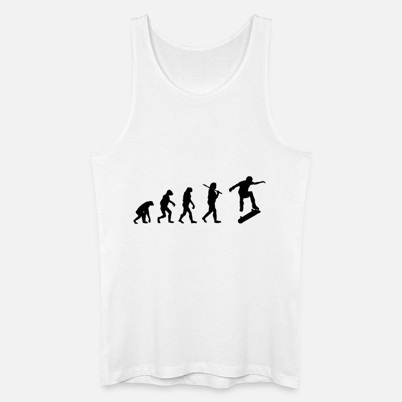 Evolution skate - Männer Bio Tank Top - Weiß