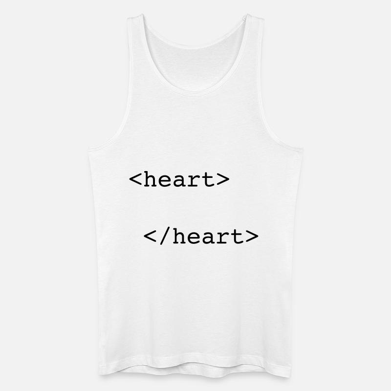 html heart - Männer Bio Tank Top - Weiß