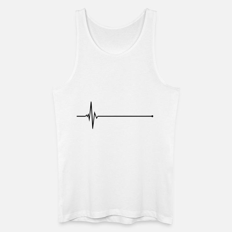 Puls - Pulslinie - Frequenz - Männer Bio Tank Top - Weiß