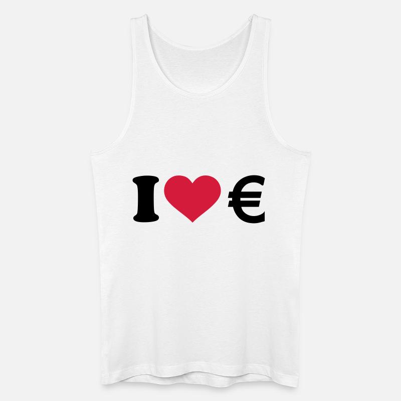 Euro - Männer Bio Tank Top - Weiß