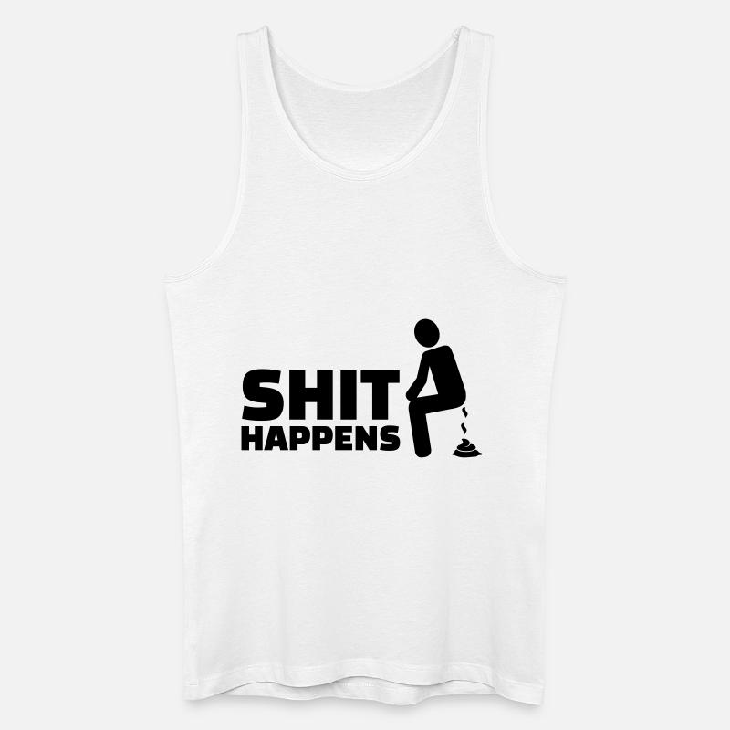 Shit happens - Männer Bio Tank Top - Weiß