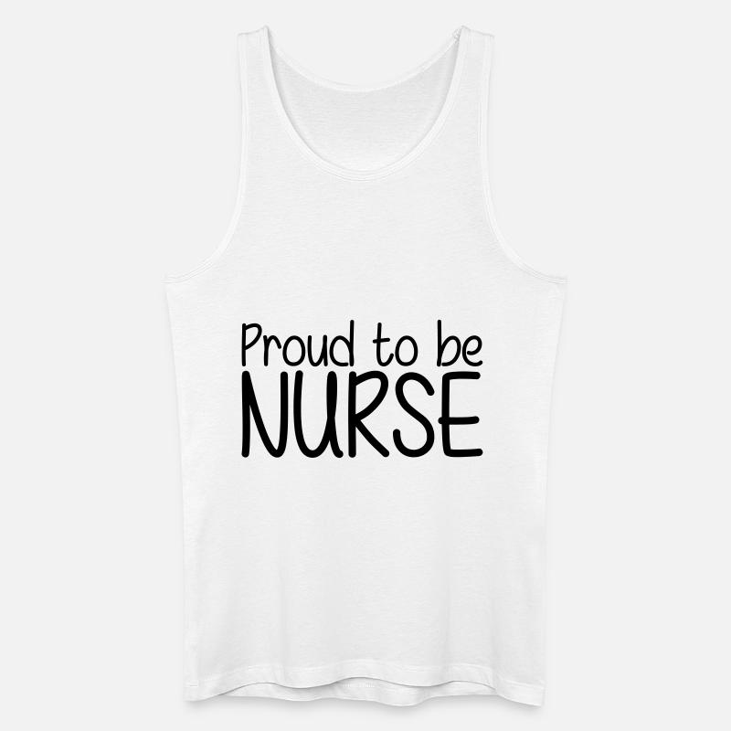 Proud to be Nurse - Männer Bio Tank Top - Weiß