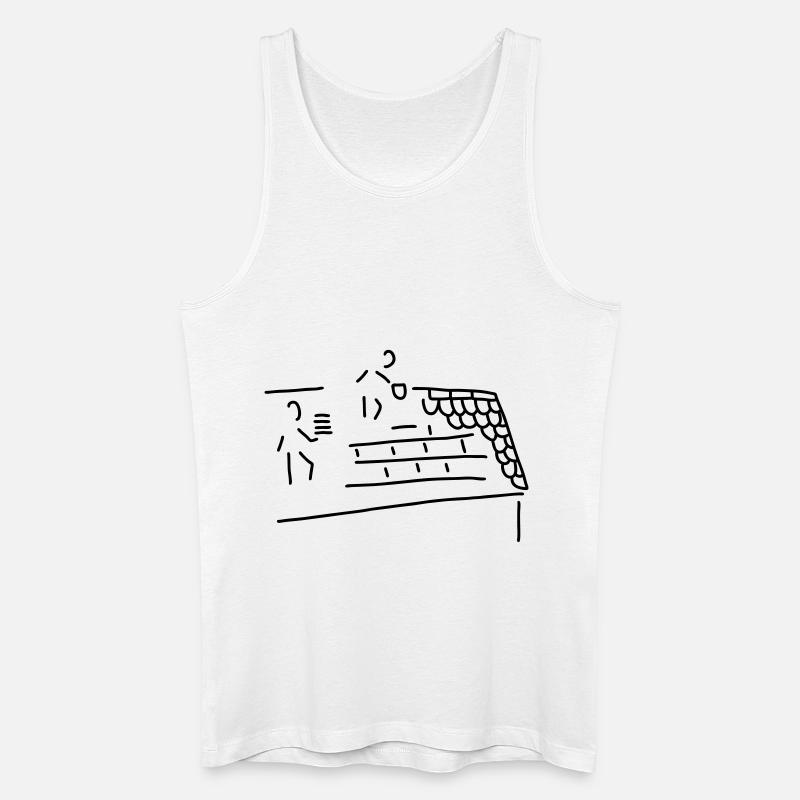 dachdecker - Männer Bio Tank Top - Weiß