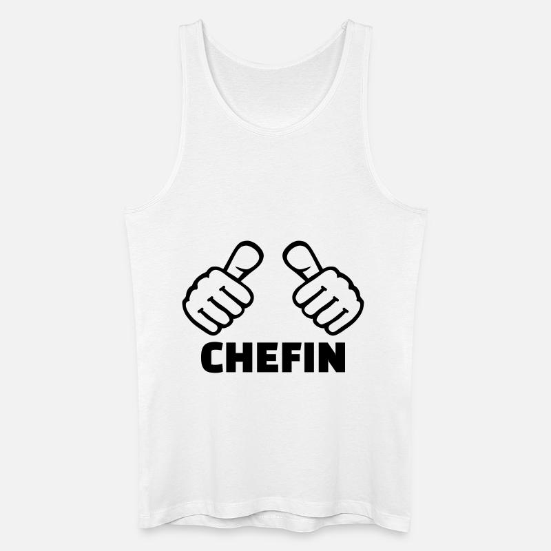Chefin - Männer Bio Tank Top - Weiß