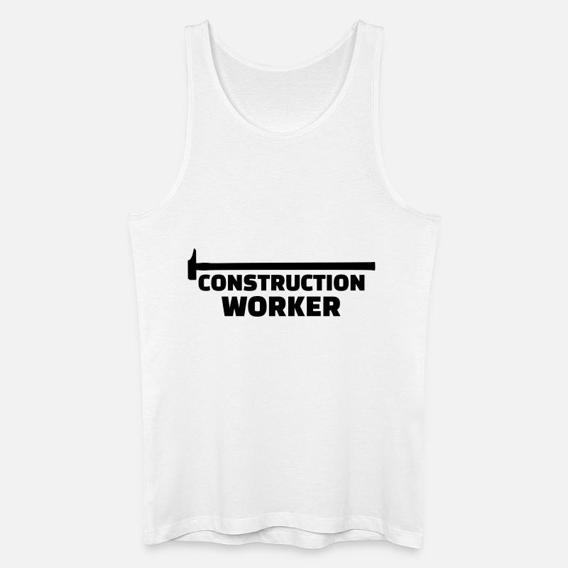 Bauarbeiter - Männer Bio Tank Top - Weiß