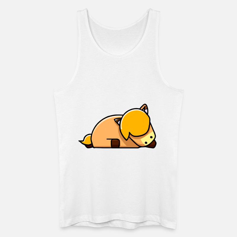 Süßes Pferd schläft - Männer Bio Tank Top - Weiß