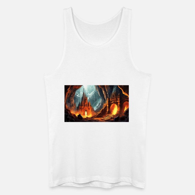 wunderschöne mythische Orte – Avalon - Männer Bio Tank Top - Weiß