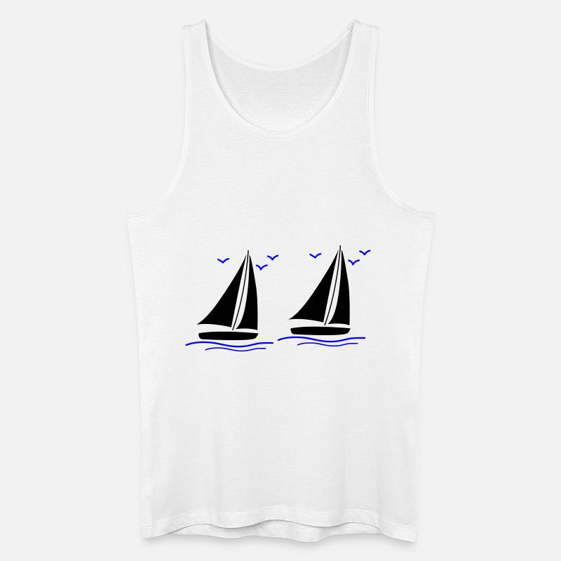 segelboote 02 - Männer Bio Tank Top - Weiß