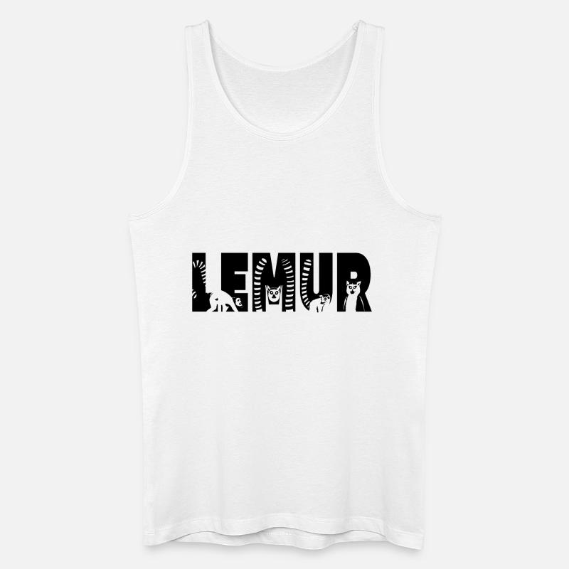Lemur Tippfehler - Männer Bio Tank Top - Weiß