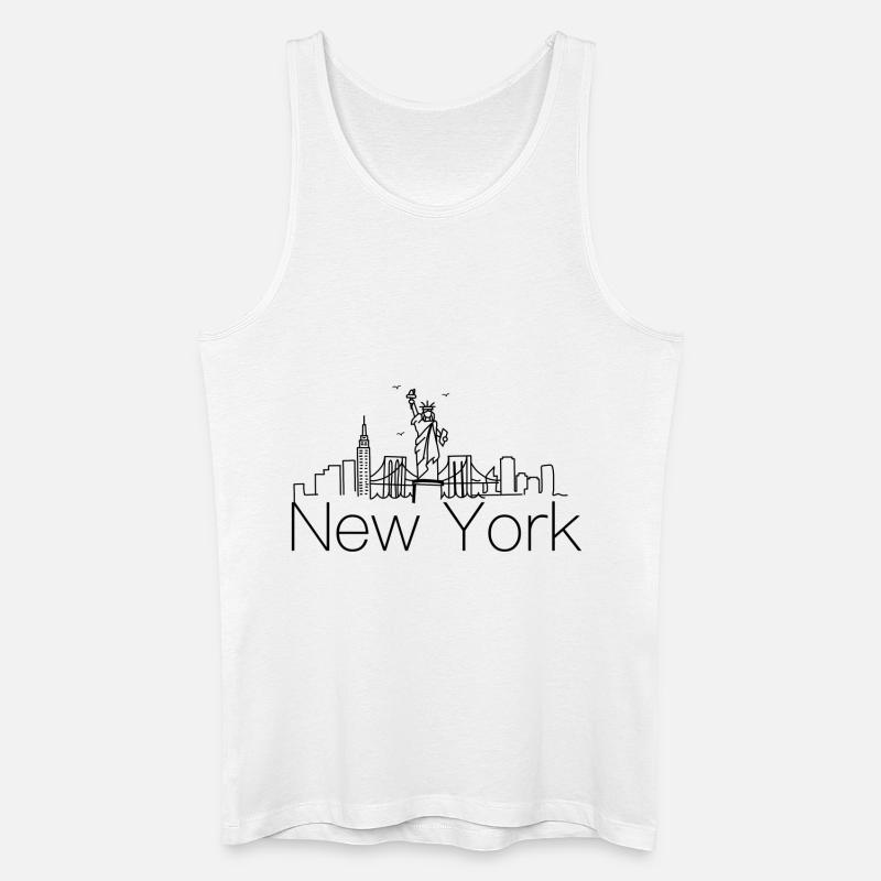 New York Skyline - Männer Bio Tank Top - Weiß