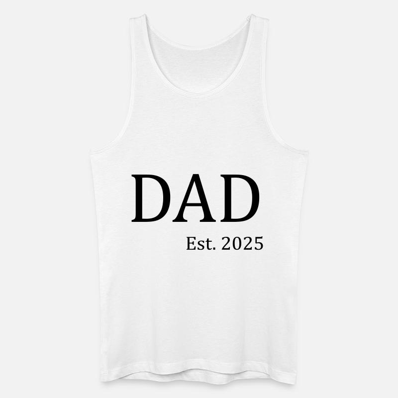 Dad Est 2025 - Männer Bio Tank Top - Weiß