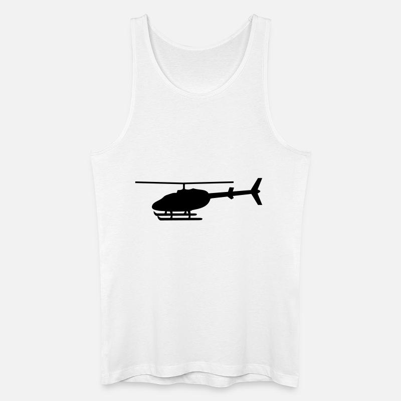 Hubschrauber - Männer Bio Tank Top - Weiß