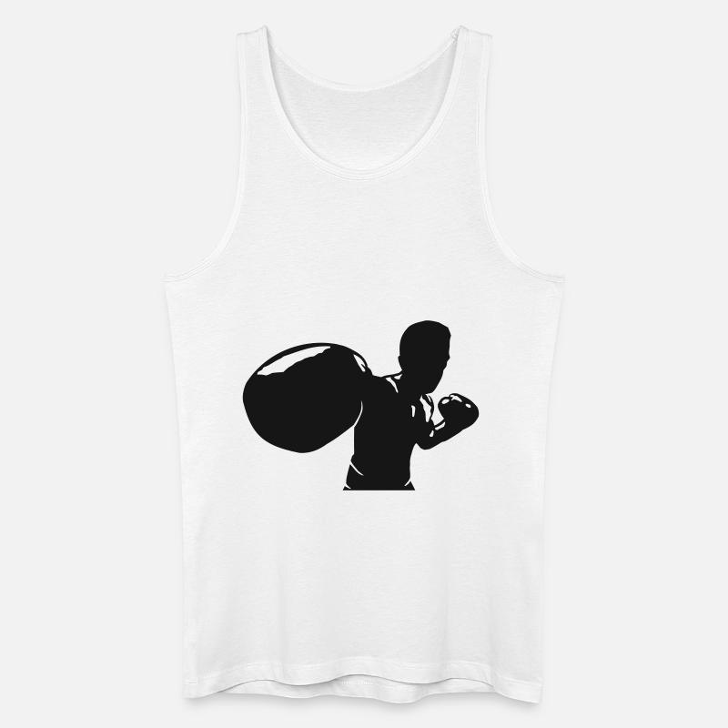 Knockout - Männer Bio Tank Top - Weiß