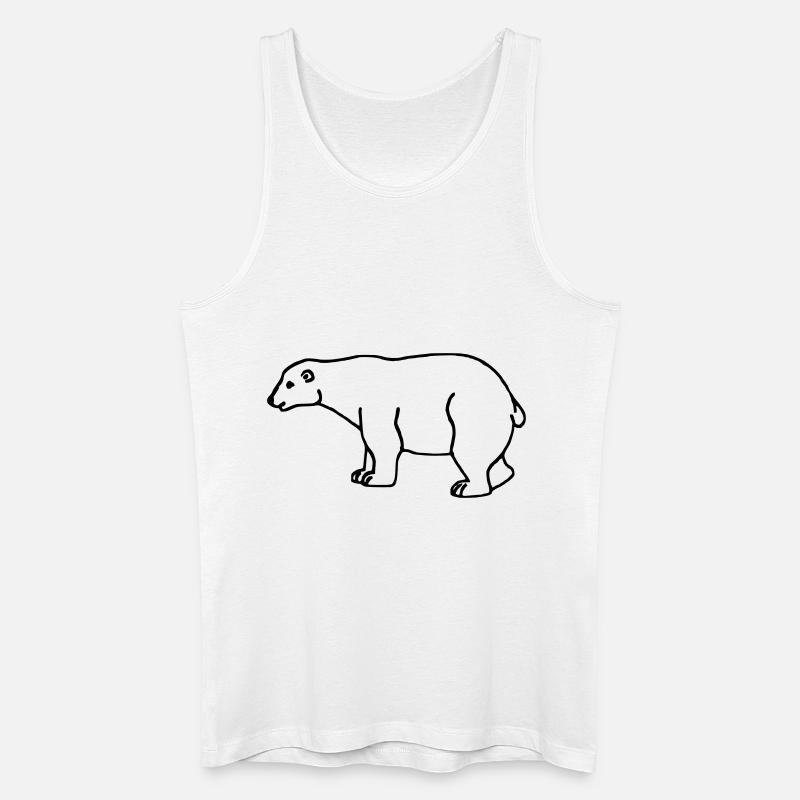 Eisbär - Männer Bio Tank Top - Weiß
