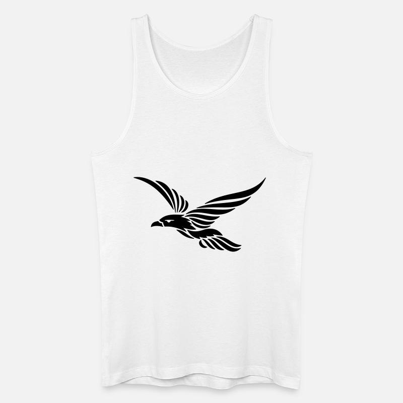 Tribal Rabe 1c - Männer Bio Tank Top - Weiß