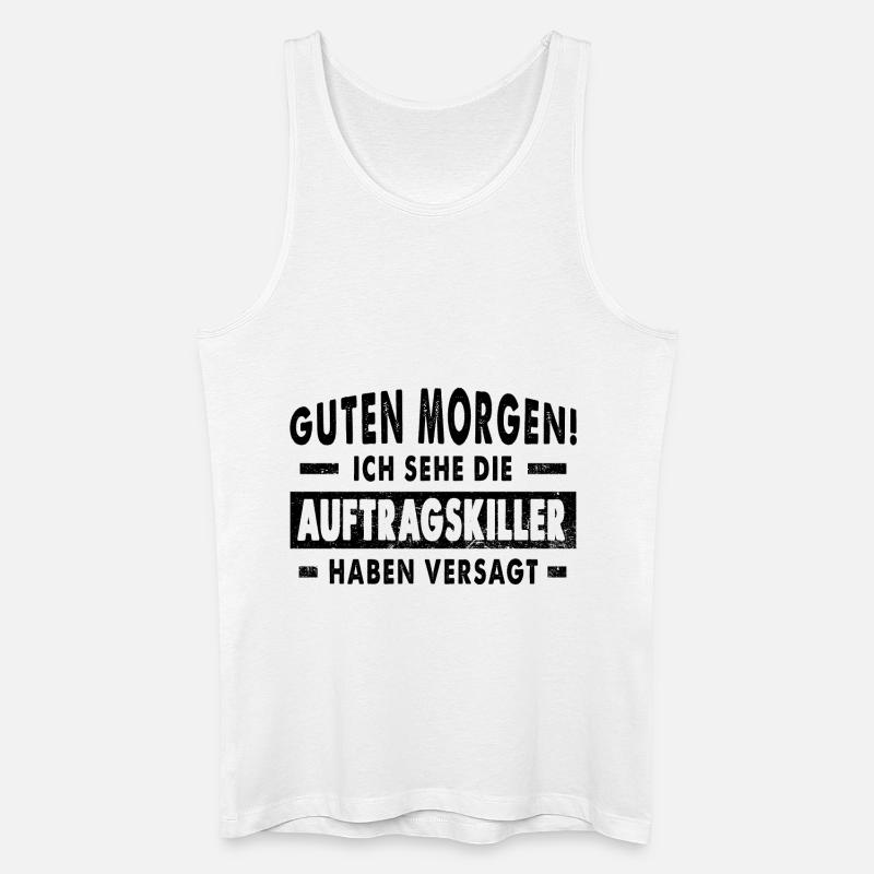 Auftragskiller-black - Männer Bio Tank Top - Weiß