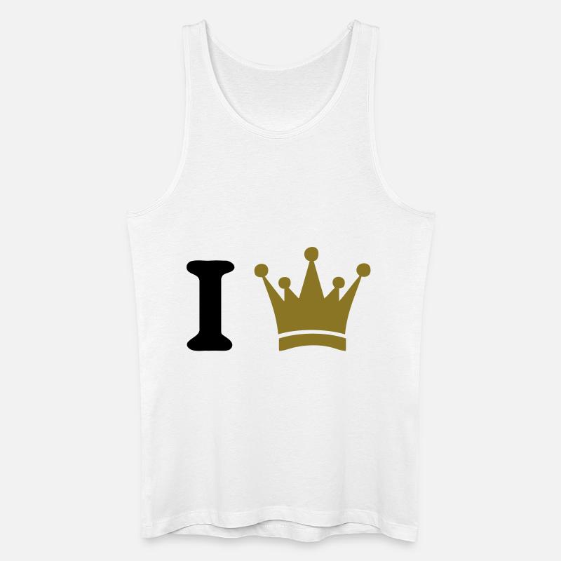 i king - Männer Bio Tank Top - Weiß