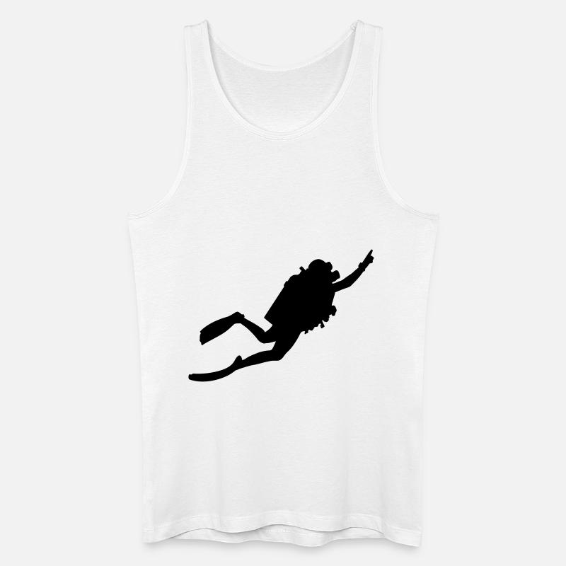 taucher - Männer Bio Tank Top - Weiß