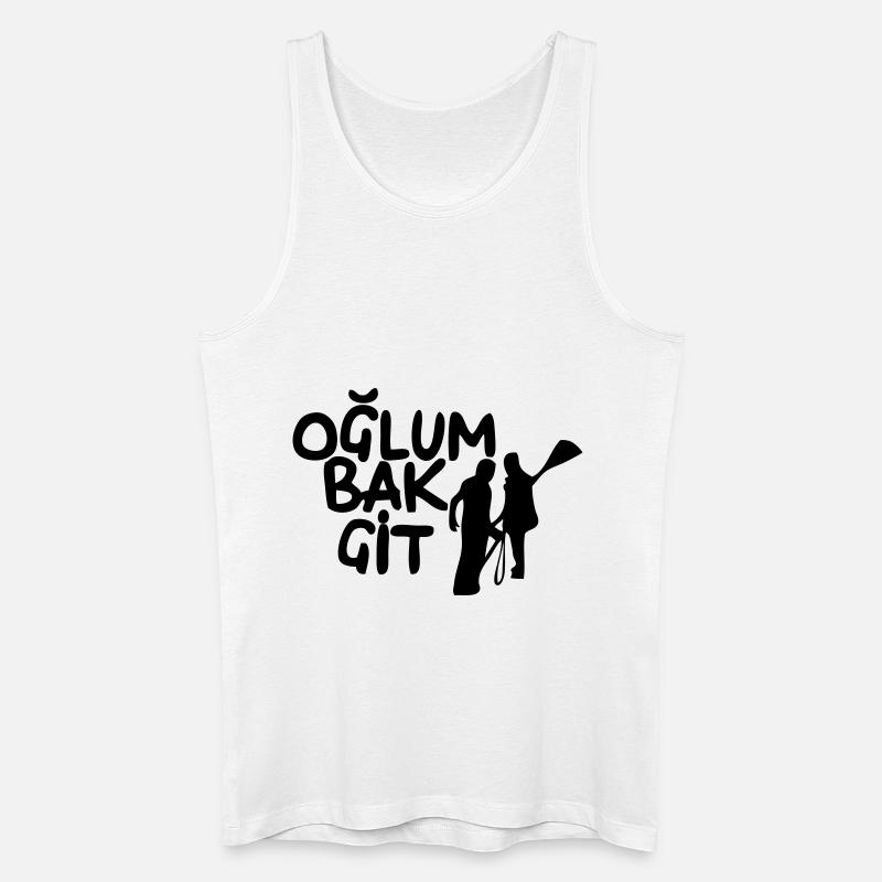 Oglum bak git - Männer Bio Tank Top - Weiß