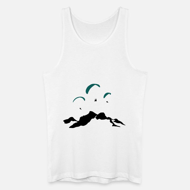 Gleitschirm Eiskogel Tennengebirge - Männer Bio Tank Top - Weiß