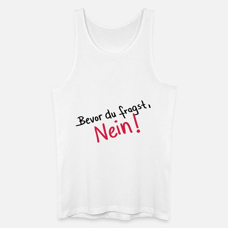 bevor_du_fragst_nein__f2 - Männer Bio Tank Top - Weiß