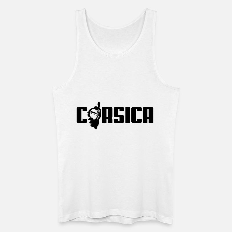 Korsika-Logo - Männer Bio Tank Top - Weiß