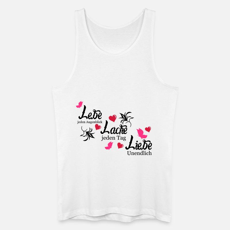 lebe_lache_liebe3 - Männer Bio Tank Top - Weiß