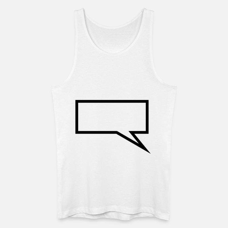 sprechblase - Männer Bio Tank Top - Weiß