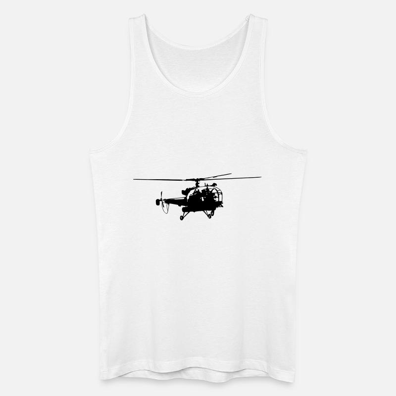 Helicopter - Männer Bio Tank Top - Weiß