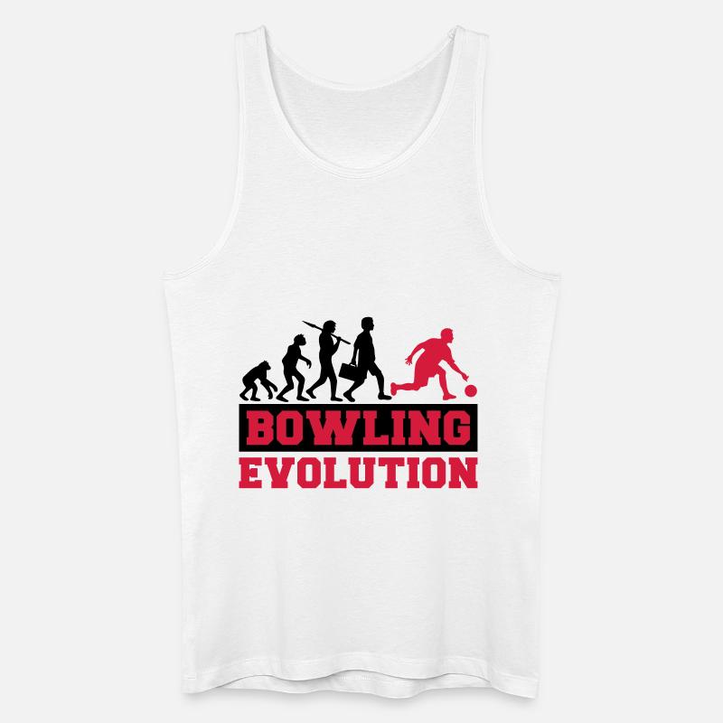 Bowling Evolution - Débardeur bio Homme - blanc