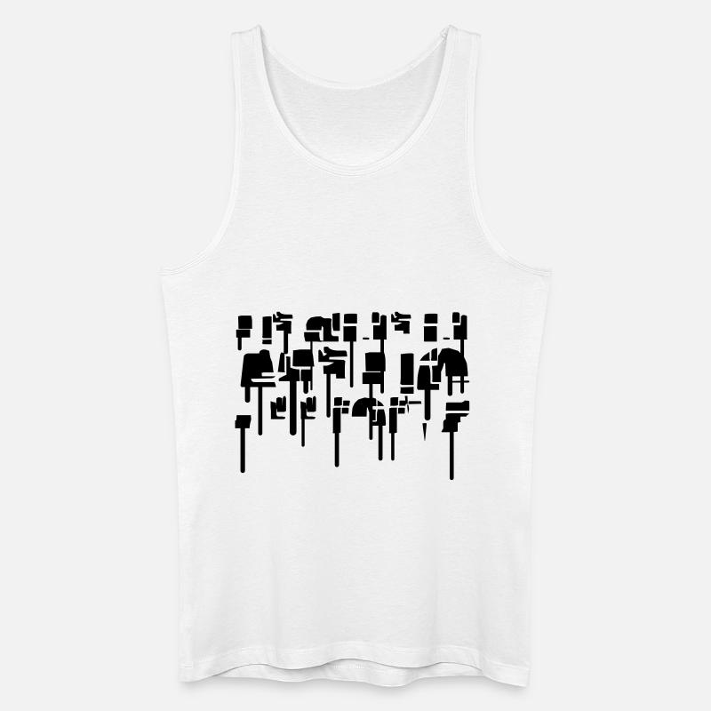 Abstraktes Graffiti - Männer Bio Tank Top - Weiß
