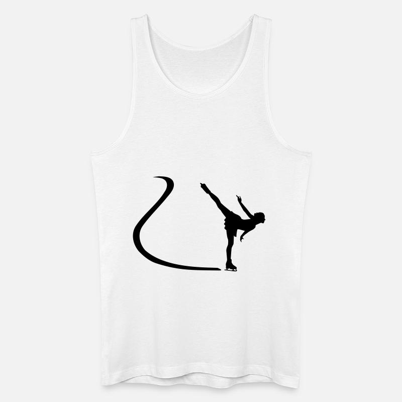 Eiskunstlauf - Männer Bio Tank Top - Weiß