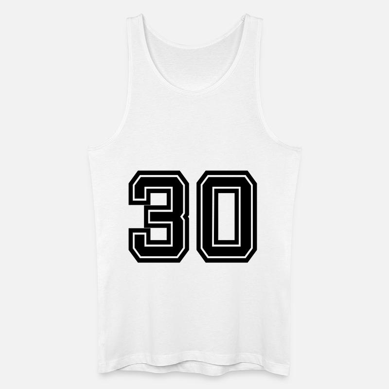 30 - Männer Bio Tank Top - Weiß