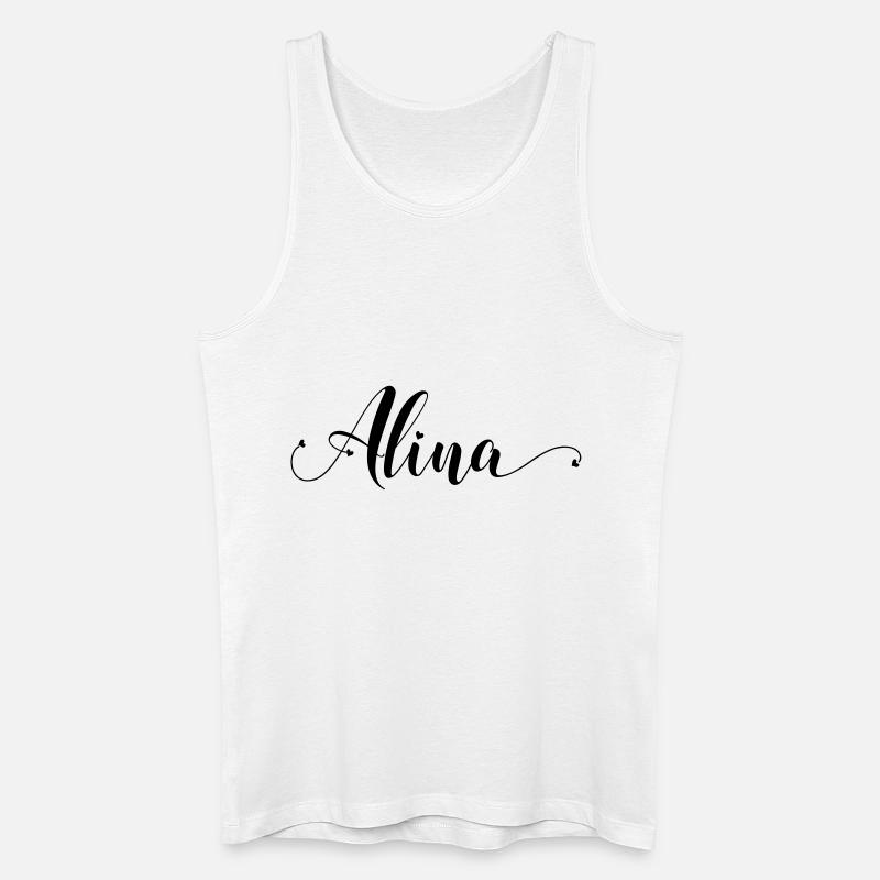 (alina) - Männer Bio Tank Top - Weiß