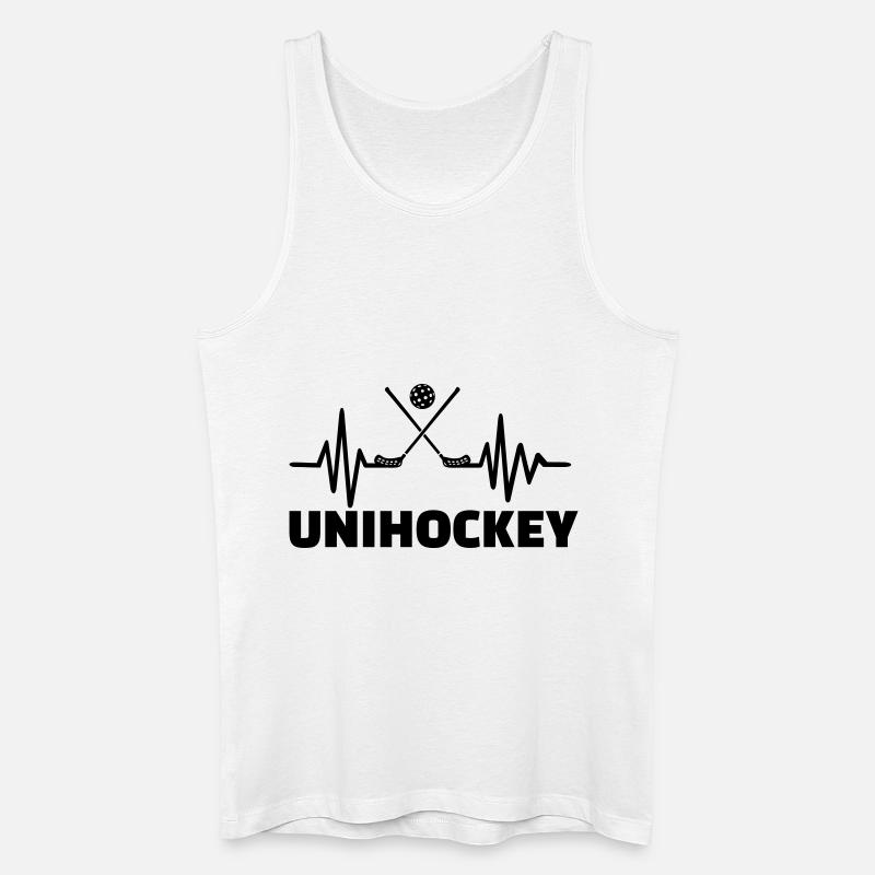 Unihockey - Männer Bio Tank Top - Weiß