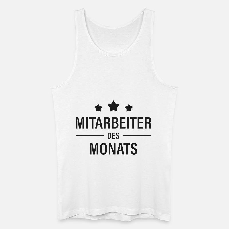 Mitarbeiter des Monats - Männer Bio Tank Top - Weiß