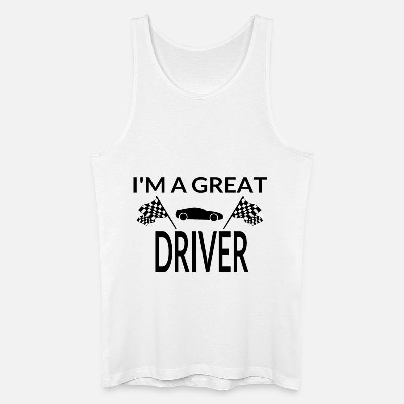 Auto - Männer Bio Tank Top - Weiß